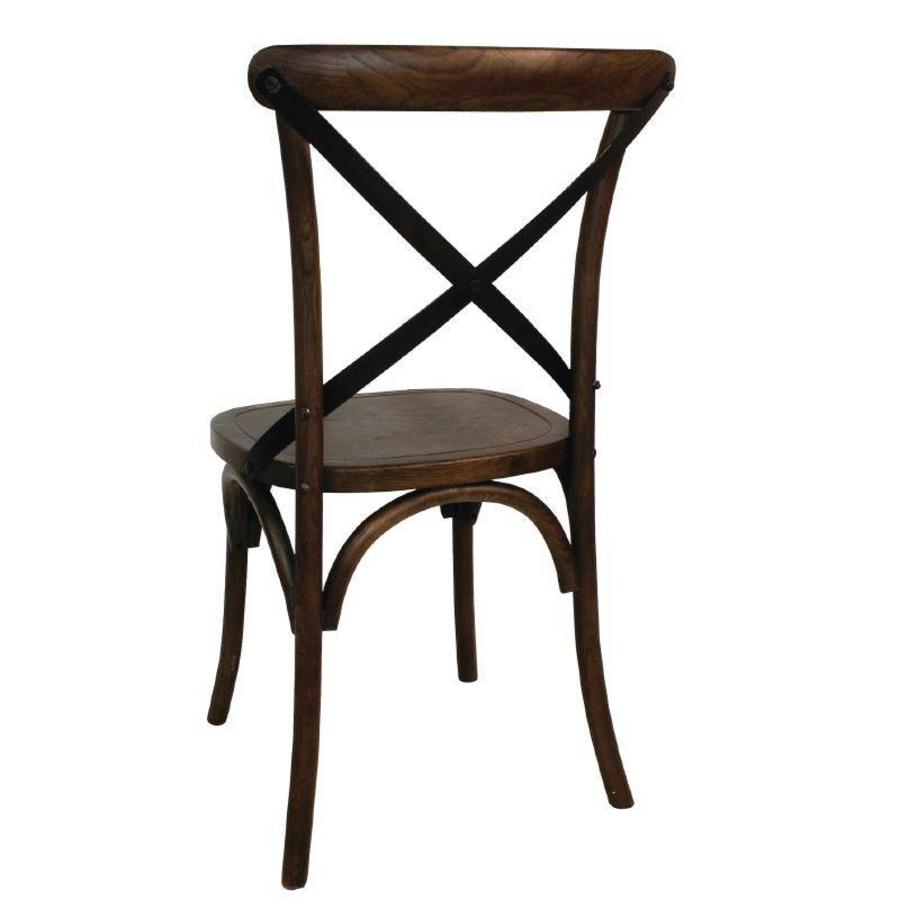 Walnut Chair Crossed Backrest | 2 pieces