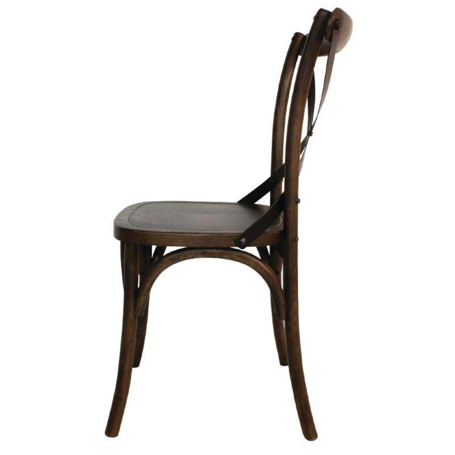 Walnut Chair Crossed Backrest | 2 pieces