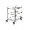 Hupfer Chariot de service en acier inoxydable 3 plateaux | 3 formats