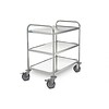 Hupfer Stainless Steel Serving Trolley 3 Trays | 3 Formats