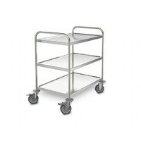 Stainless Steel Serving Trolley 3 Trays | 3 Formats