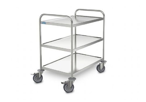  Hupfer Chariot de service en acier inoxydable 3 plateaux | 3 formats 