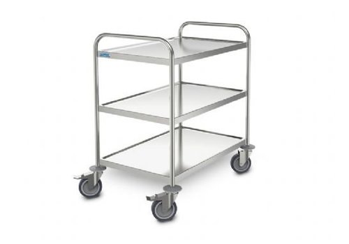  Hupfer Stainless Steel Serving Trolley 3 Trays | 3 Formats 