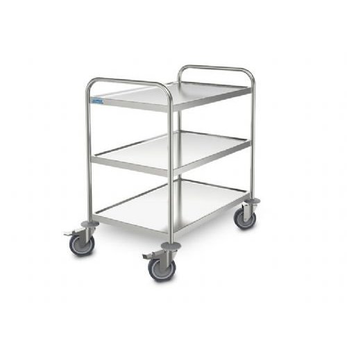  Hupfer Chariot de service en acier inoxydable 3 plateaux | 3 formats 