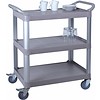 HorecaTraders Plastic serving trolley with 3 shelves | Wouter