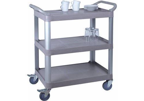  HorecaTraders Plastic serving trolley with 3 shelves | Wouter 