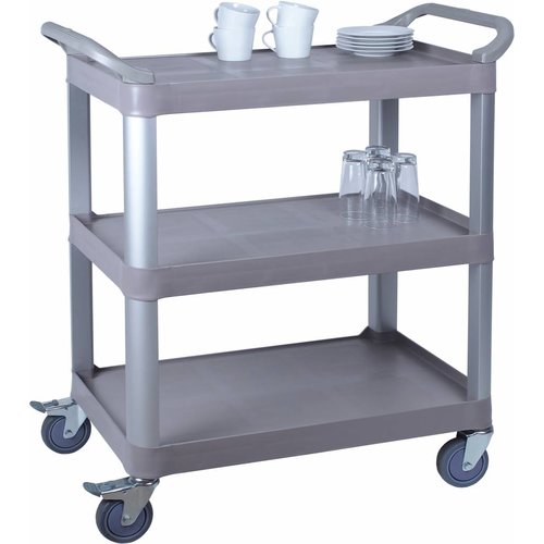  HorecaTraders Plastic serving trolley with 3 shelves | Wouter 
