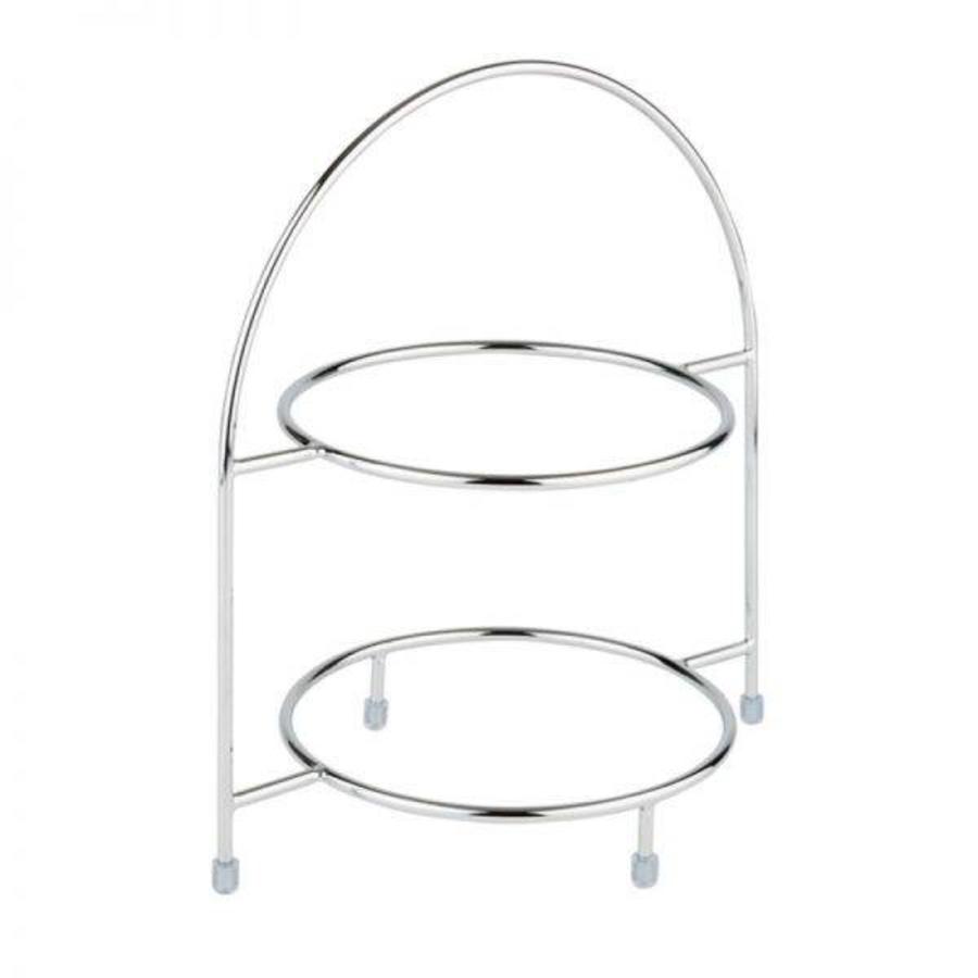 Edelstahl-Etagere Standard dünne Form - 2 Etagen | Max Ø27 cm