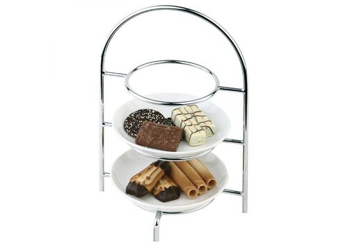  HorecaTraders Etagere - 3 Plates | Max Ø17 cm - 2 Colors 