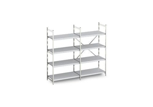  Hupfer Aluminum rack with closed shelves 40 cm deep | 10 formats 