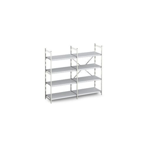  Hupfer Aluminum rack with closed shelves 40 cm deep | 10 formats 