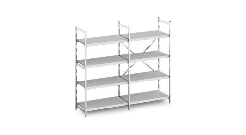 Buy Aluminum rack with closed shelves 60 cm deep | 10 sizes online ...