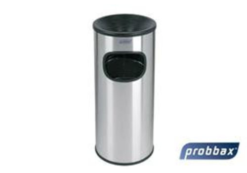  HorecaTraders Ashtray/Waste Bin With Inner Bucket | Matt stainless steel - 30 L 