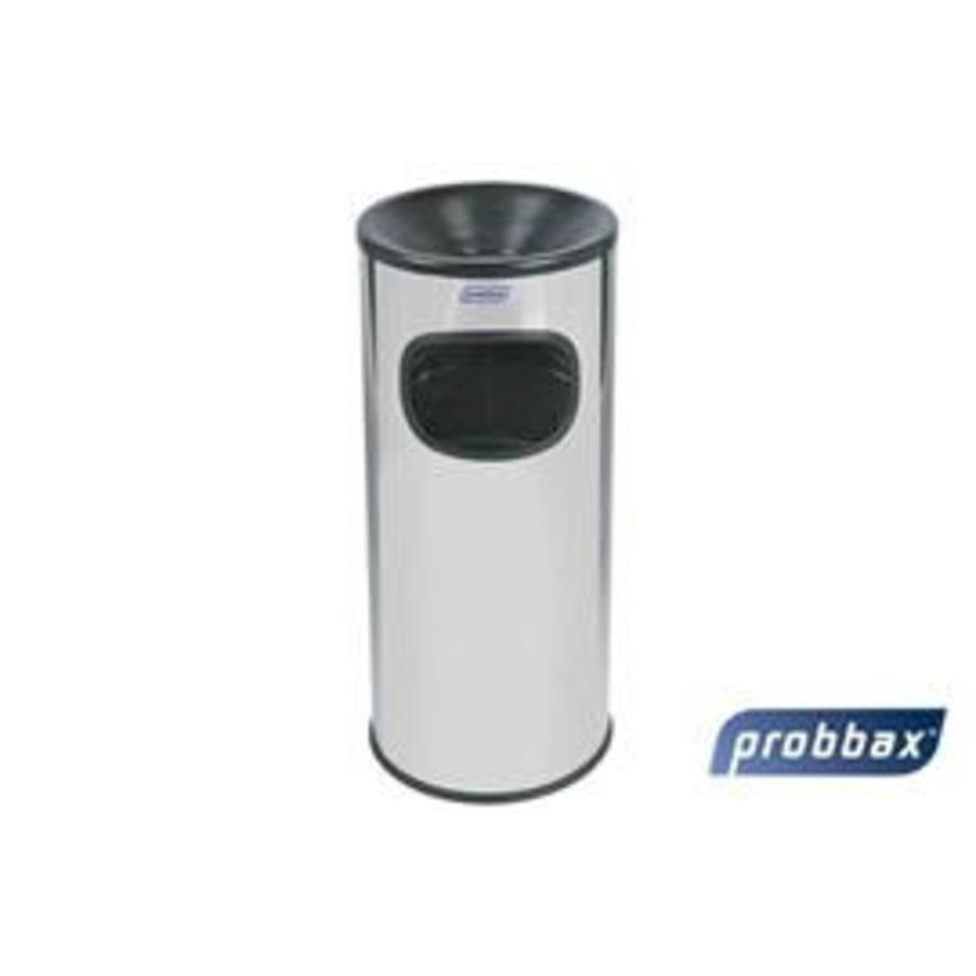 Cendrier/Poubelle avec seau intérieur | Acier inoxydable brillant - 30 L