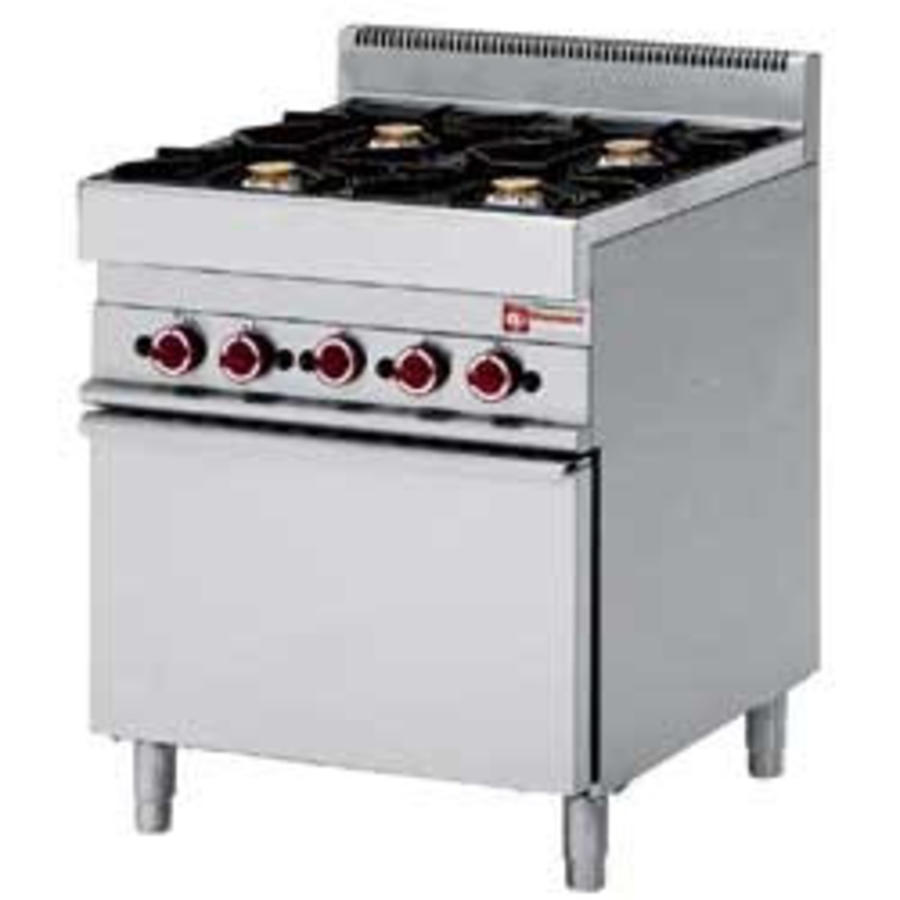 Cuisinière à gaz 4 feux 3,6 et 5 kW avec four à gaz