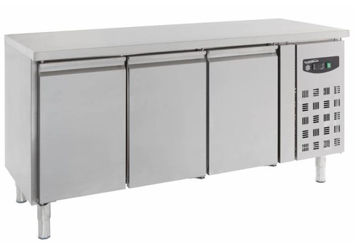  Combisteel Etabli réfrigéré 3 portes inox | 123 x 48 x 56 cm 
