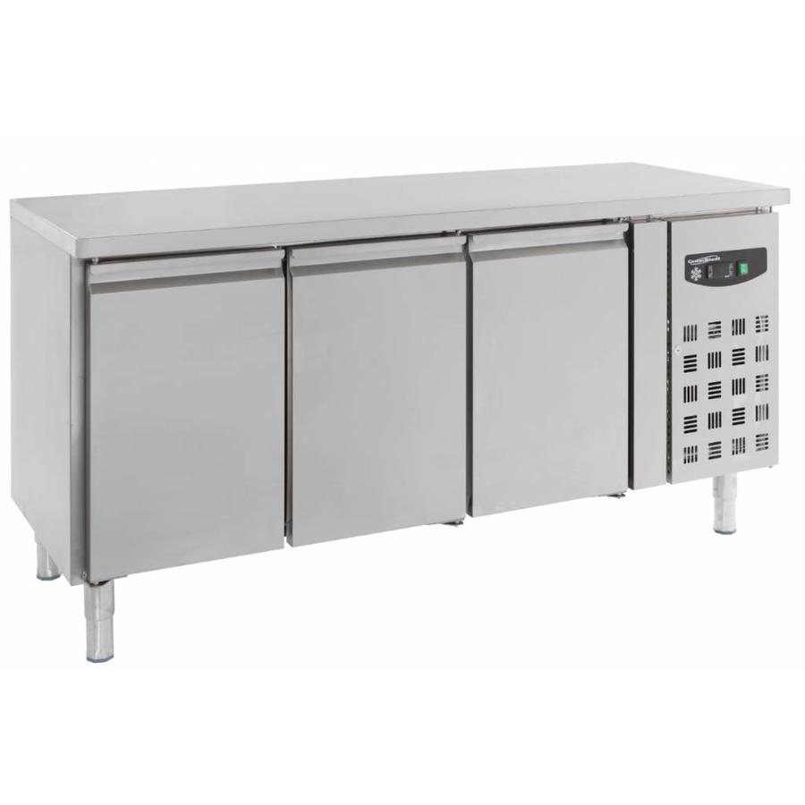 Etabli réfrigéré 3 portes inox | 123 x 48 x 56 cm