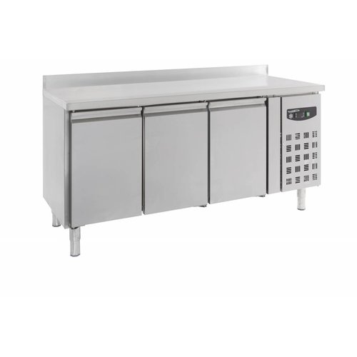  Combisteel Etabli réfrigéré en acier inoxydable 3 portes | Hauteur réglable 