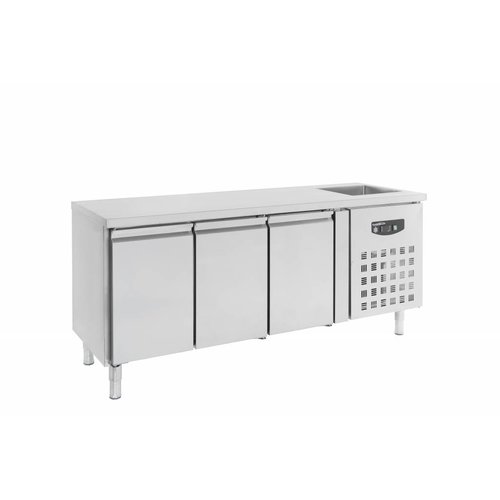  Combisteel Refrigerated workbench with sink | 202x70x96cm 