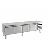 Combisteel Établi réfrigéré en acier inoxydable | 4 portes | 4 x 1/1 GN | 223 x 70 x 65 cm