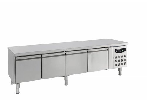  Combisteel RVS Koelwerkbank | 4 deurs | 4 X 1/1 GN | 223 x 70 x 65 cm 