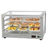 HorecaTraders Vitrine chauffante en verre avec 3 grilles