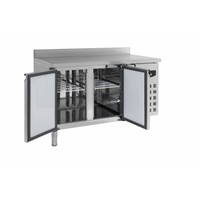 Cooling workbench with splashback | 136 x 70 x 85/95 cm