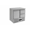 Combisteel Etabli réfrigéré inox 1 porte 2 tiroirs | 90 x 70 x 87 cm
