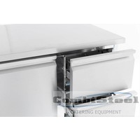 Etabli réfrigéré inox 1 porte 2 tiroirs | 90 x 70 x 87 cm