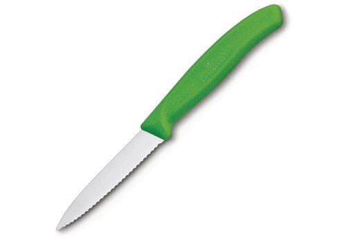  Victorinox Couteau d'office dentelé vert | 8 cm 