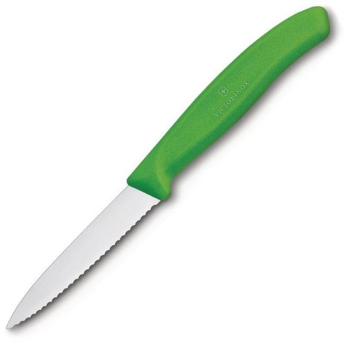  Victorinox Couteau d'office dentelé vert | 8 cm 