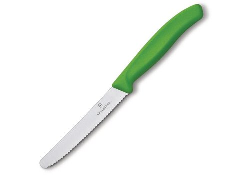  Victorinox Couteau à tomates dentelé vert | 11 cm 