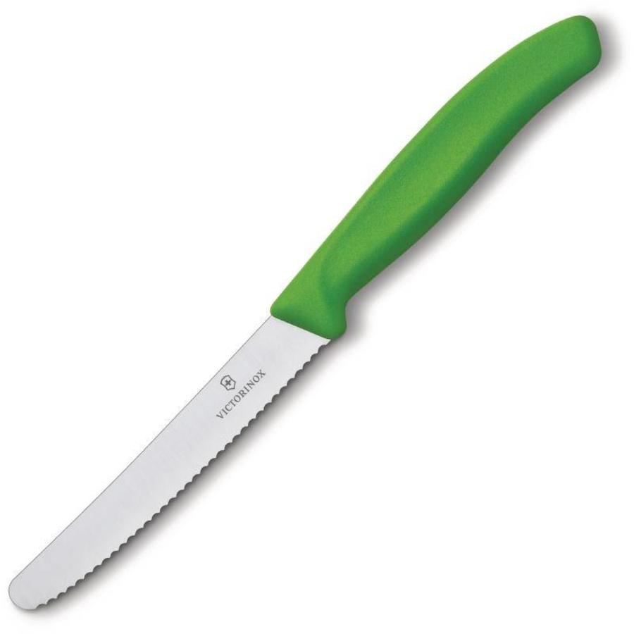 Serrated Tomato Knife Green | 11cm