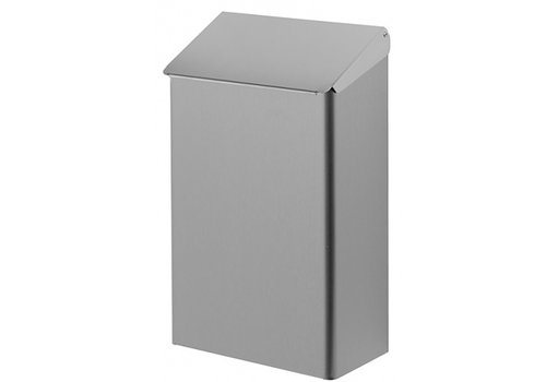 HorecaTraders Poubelle en acier inoxydable avec couvercle anti-vandalisme | 7 L 