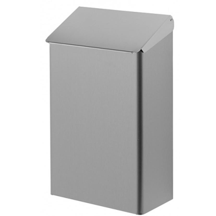 Stainless steel rubbish bin with lid Vandal proof | 7 L