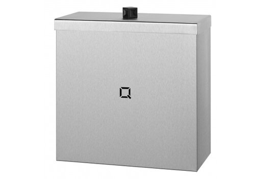  HorecaTraders Poubelle en acier inoxydable 9 litres | Anti-vandalisme 