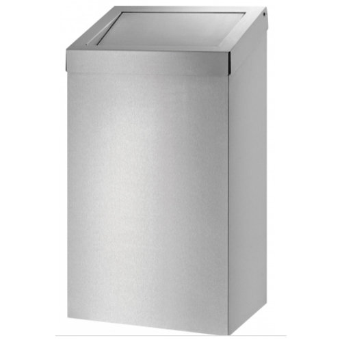  HorecaTraders Poubelle en acier inoxydable | 50 L | 69 (H) x 39 (L) x 25 (P) 