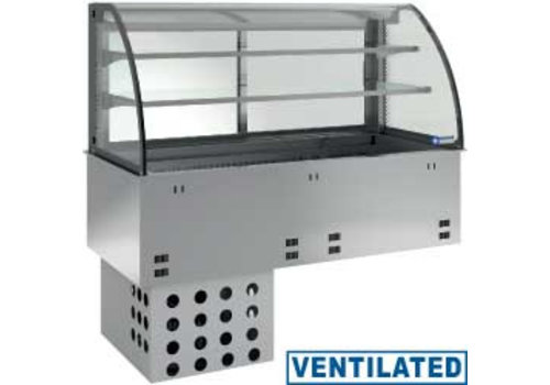  HorecaTraders Vitrine réfrigérée encastrable avec vitre inclinée Wouter 