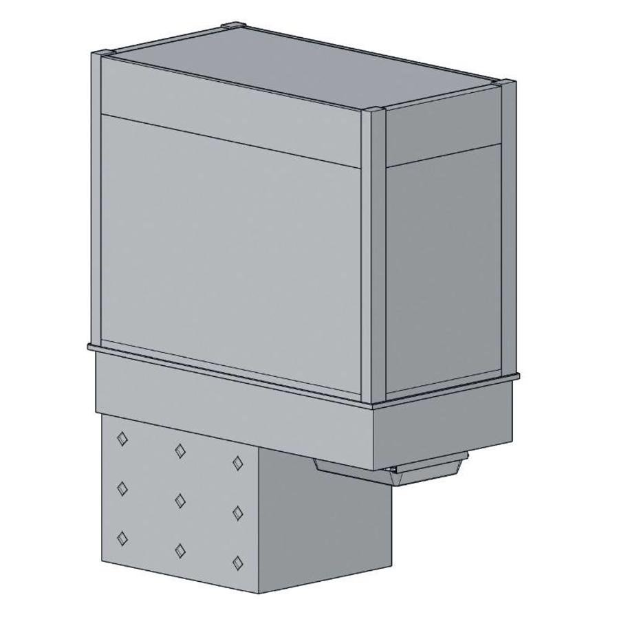 Drop in refrigerated display case with forced cooling