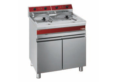  HorecaTraders Friteuse électrique en acier inoxydable 2 x 14 L 