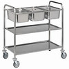 Serving trolley stainless steel, 3x GN 1/1 | 2 Formats