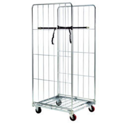  HorecaTraders Conteneur à roulettes en acier galvanisé | 400 kg 