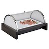 Vitrine réfrigérée pour buffet | Aspect Wengé