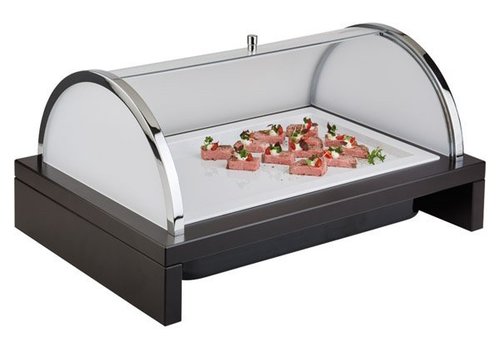  APS Vitrine réfrigérée pour buffet | Aspect Wengé 