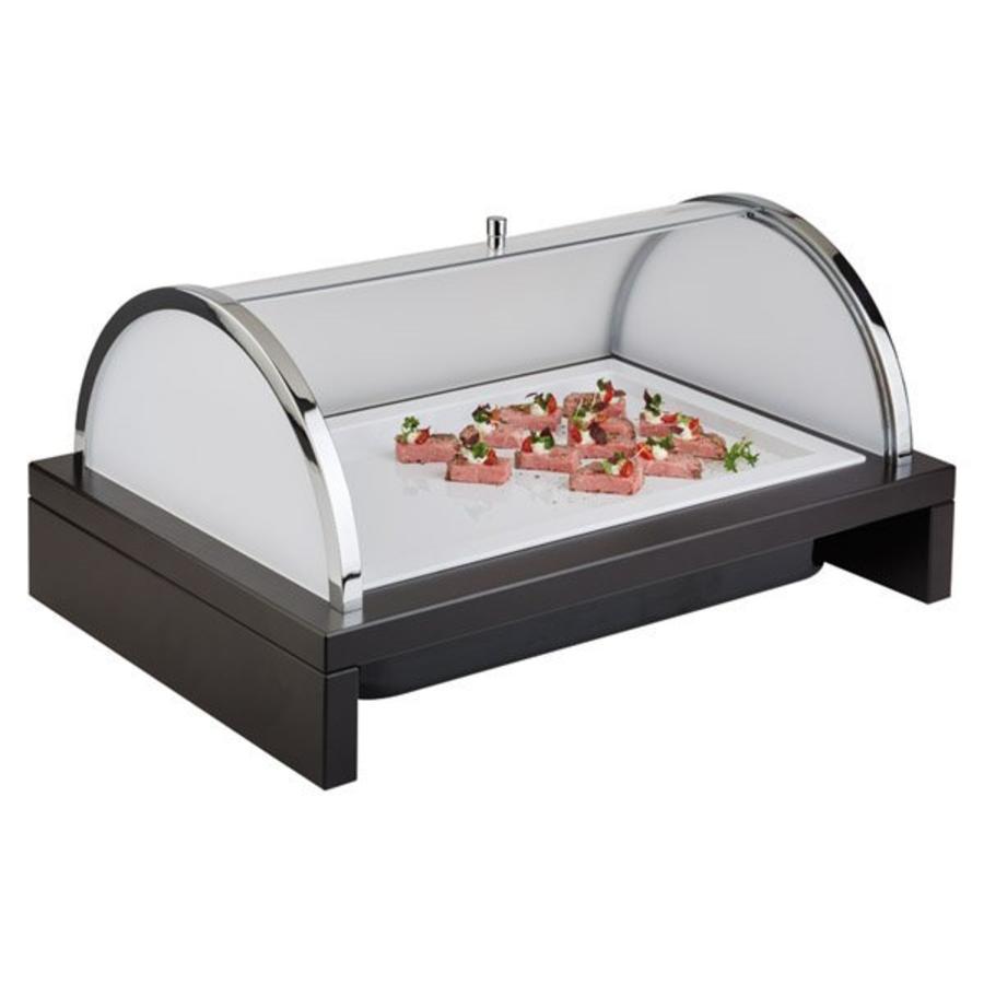 Vitrine réfrigérée pour buffet | Aspect Wengé
