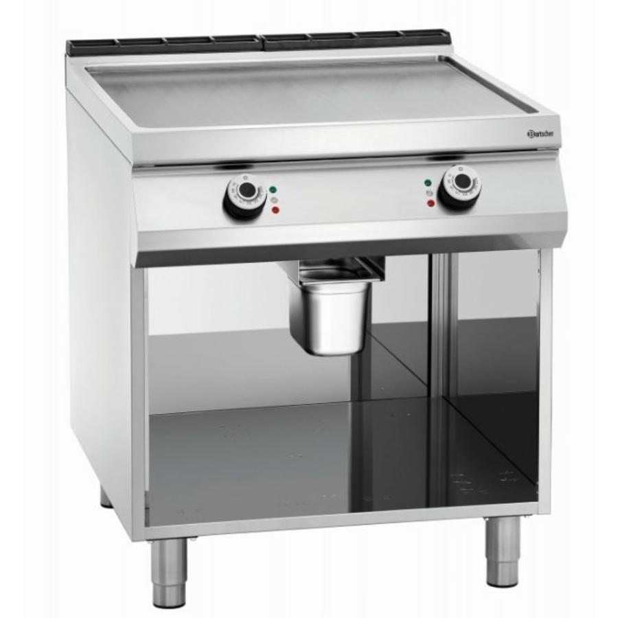 Elektrische Grillplatte für gewerbliche Küchen | Glatt | 80x90x80-95 cm