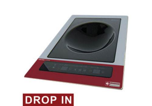  HorecaTraders Induction hob Wok Built-in 6000 Watt | Tactile keys 