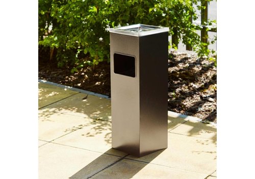  Vogue Poubelle en acier inoxydable avec cendrier | 10 L 