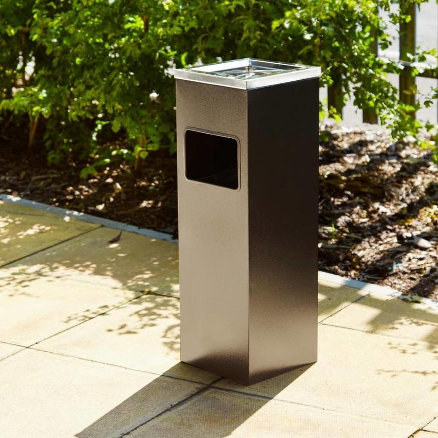 Stainless Steel Waste Bin with Ashtray | 10 L