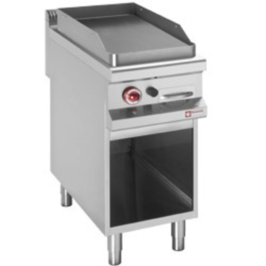 Plaque de cuisson à gaz plate en acier inoxydable avec base | (L) 400 x (P) 900 x (H) 850/920 mm